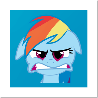 Angry Rainbow Dash Posters and Art